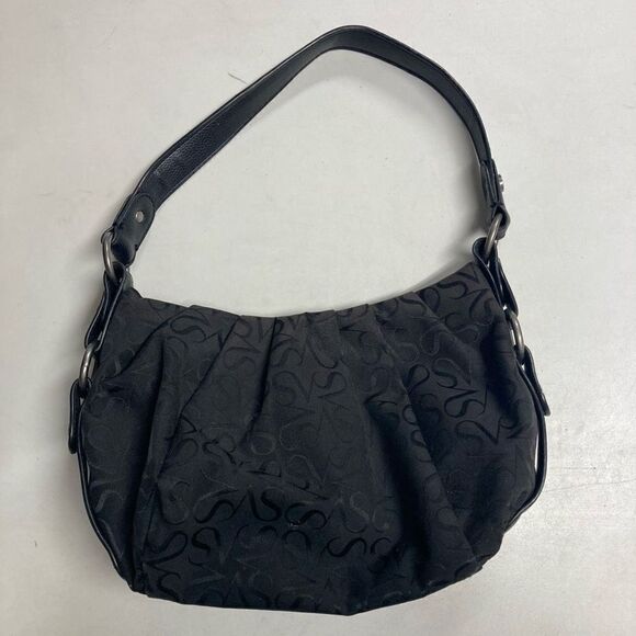 SIMPLY VERA Vera Wang Shoulder Signature Bag Black With Gold Lining Size 13X7.75 - Picture 8 of 11